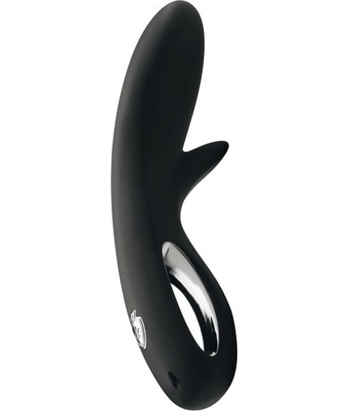 Dildo de electroestimulación Mystim Tingly Timmy, negro con mango cromado