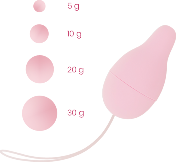 Bolas Básicas OHMAMA con sus cuatro pesos y su bolsita de tela