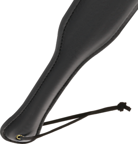 Pala BDSM Darkness 32 cm, negra, con costuras negras y pinchos