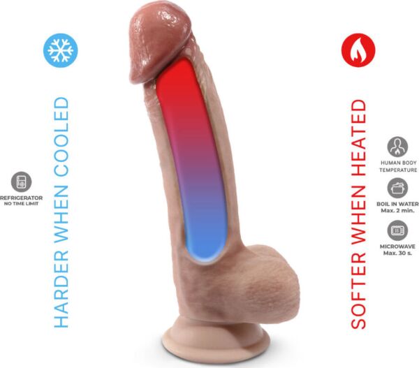 Dildo realista Silexd Model 1 de silicona termorreactiva