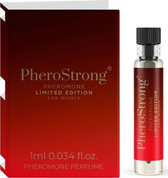 Frasco de perfume con feromonas PheroStrong Limited Edition For Women de 1 ml