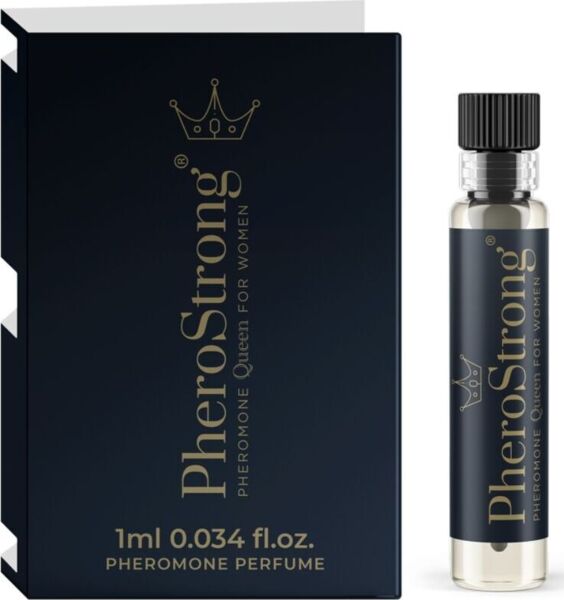 Frasco de 1 ml del perfume con feromonas PheroStrong Queen para mujer