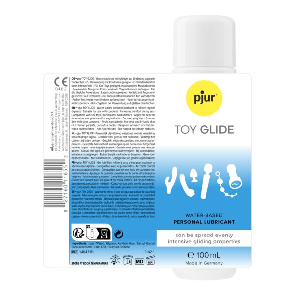 Bote de lubricante pjur Toy Glide de 100 ml
