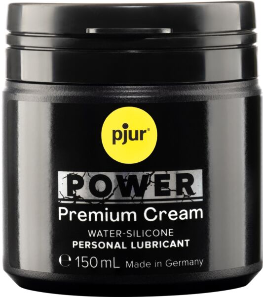 Lubricante en crema Pjur Power, bote de base agua y silicona