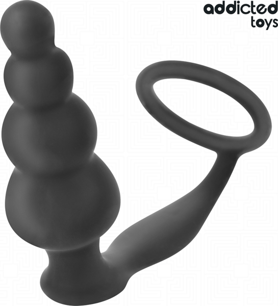 Plug anal Addicted Toys Modelo 5 con su anillo para los testículos