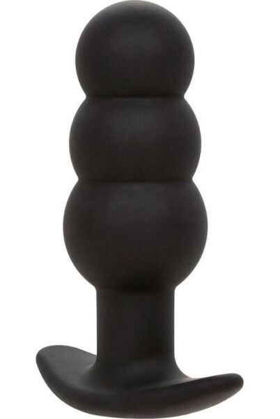 Sonda anal vibradora Rock Bottom Beaded Probe de CalExotics, negra y con forma de cuentas