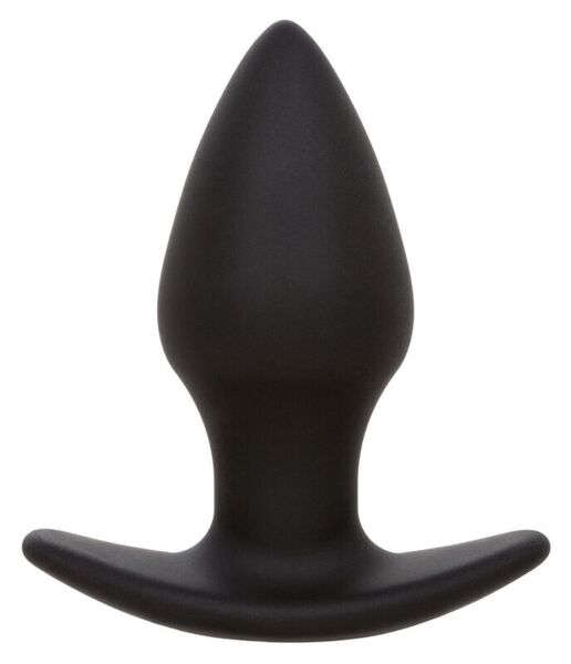 Plug anal vibrador CalExotics Rock Bottom Perfect Probe, de silicona negra
