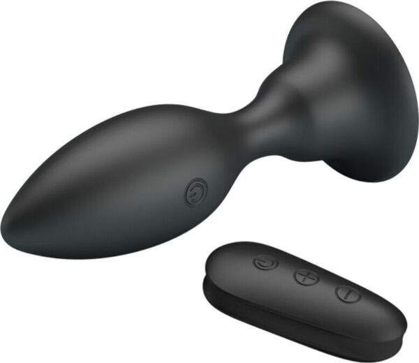 Plug anal Mr Play de silicona con vibración y control remoto