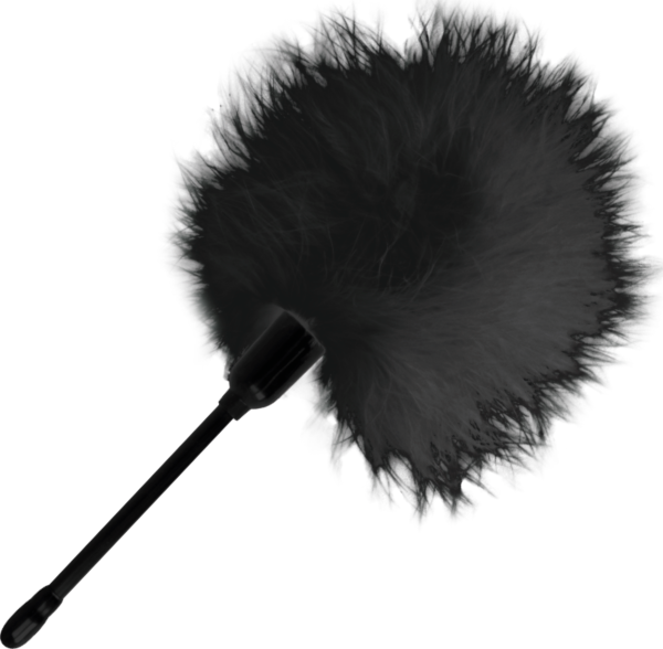 Pluma de cosquillas Darkness de 20 cm, de color negro, con su mango