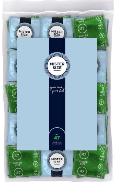 Caja de preservativos Mister Size de 100 unidades