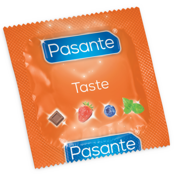 Caja de 144 preservativos de sabores Pasante Taste