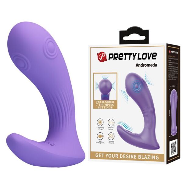 Vibrador de doble estimulación Pretty Love Andromeda en color morado