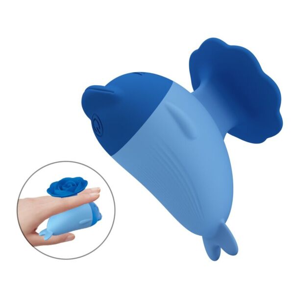 Mini vibrador Pretty Love Dolphin de color azul