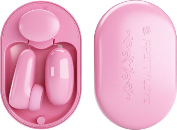 Bala vibradora Pretty Love Magic Box con su estimulador de golpeteo y el mando con cable