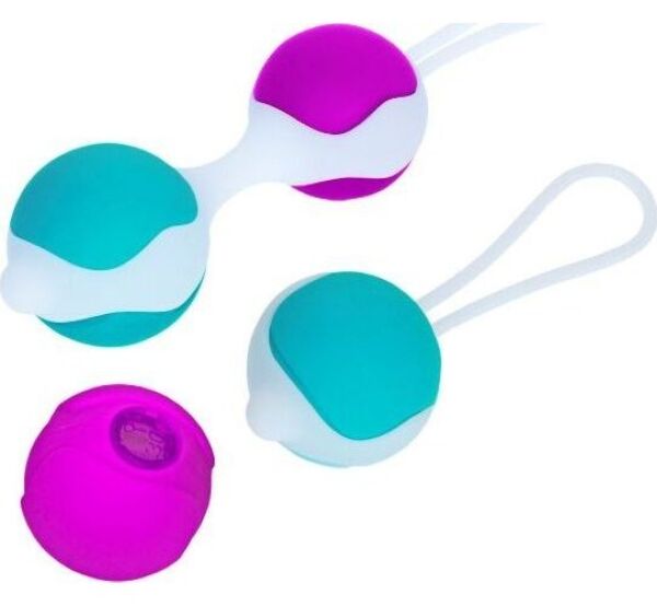 Set de bolas chinas Pretty Love Flirtation Orgasmic Ball Deluxe de silicona, con sus bolas intercambiables