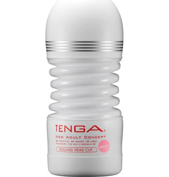 Masturbador Tenga Rolling Head Cup, de un solo uso, con forma de acordeón