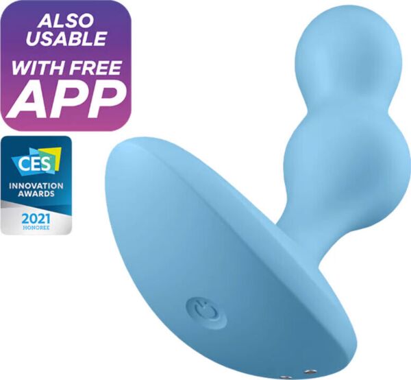 Vibrador anal Satisfyer Deep Diver, con su forma de dos esferas y su base ancha