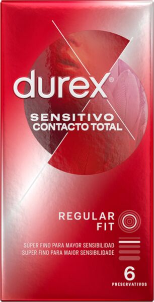 Caja de preservativos Durex Sensitivo Contacto Total de 6 unidades