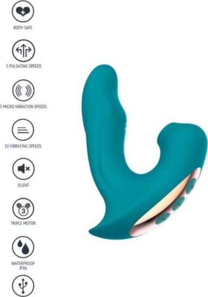 Succionador con vibración Xocoon Eternal Love Vibe, en color verde
