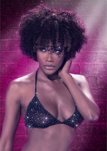 Top de bikini triangular CalExotics Radiance Triangle con detalles de pedrería