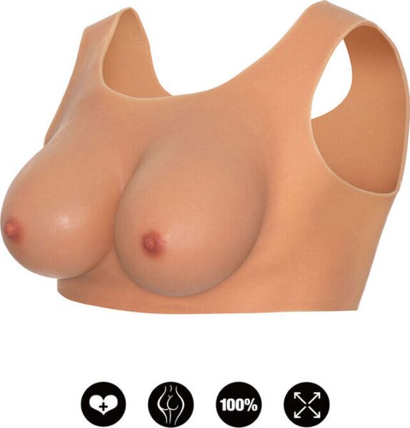 Top de senos Hidden Desire C Cup con pechos integrados y pezones de aspecto realista