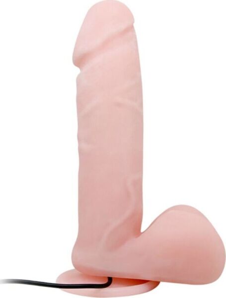 Vibrador realista Baile BW-008017BRSY, con testículos y ventosa en la base