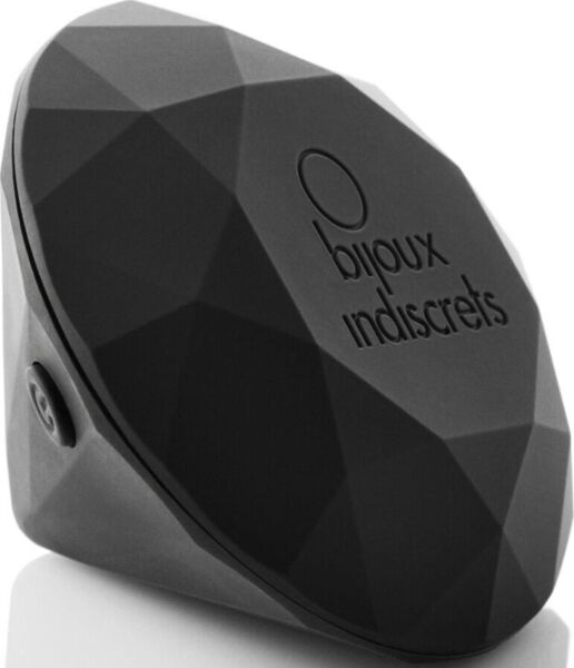 Vibrador de clítoris Bijoux Indiscrets Twenty One Matte Black, con forma de diamante y acabado negro mate