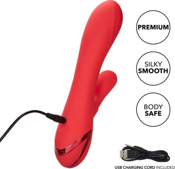 Vibrador rabbit CalExotics Palisades Passion, con su estimulador externo