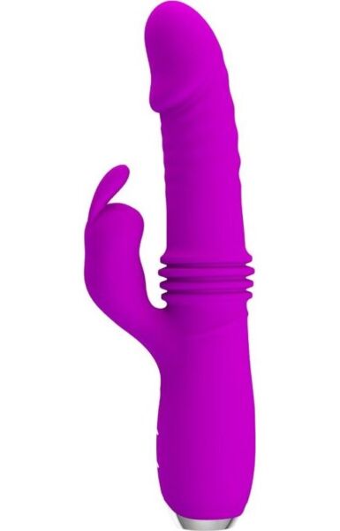 Vibrador rabbit Pretty Love Dorothy de color violeta con cabezal realista