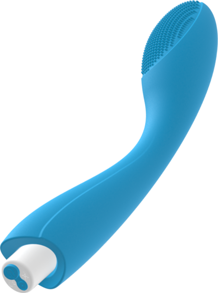Vibrador de punto G G-SPOT Gylbert, de silicona y con la punta curvada
