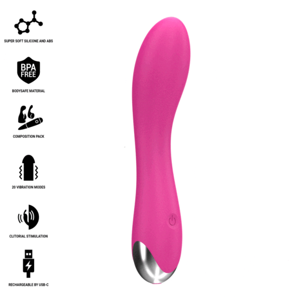 Vibrador Intense Cher con sus cabezales intercambiables