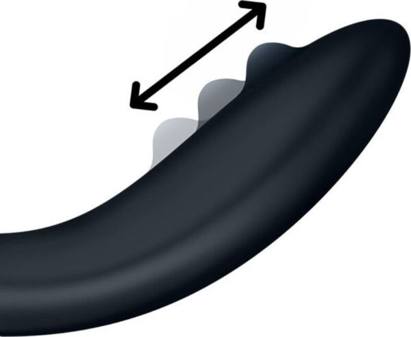 Vibrador de punto G Satisfyer Rrrolling Explosion en negro, con la bola en el cabezal