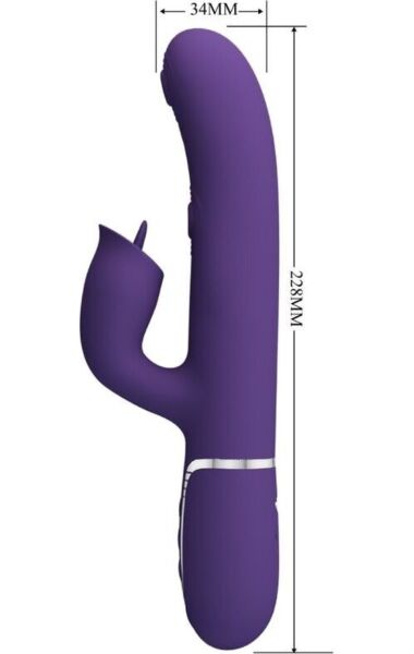Vibrador rabbit Pretty Love Rabbit Licking en color morado
