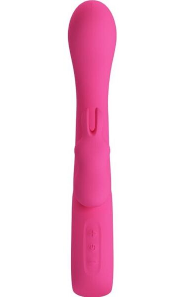 Vibrador rabbit Pretty Love BI-300087 de silicona con mango plateado