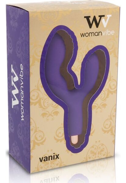 Vibrador rabbit Womanvibe Vanix con su saliente para el clítoris