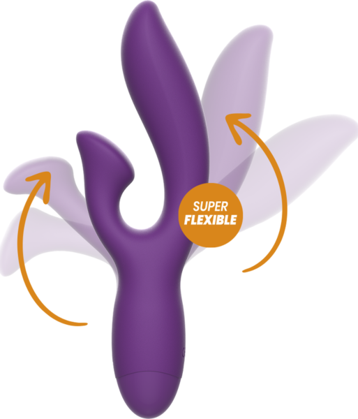 Vibrador Rewolution Rewofun con eje largo y extensión para el clítoris