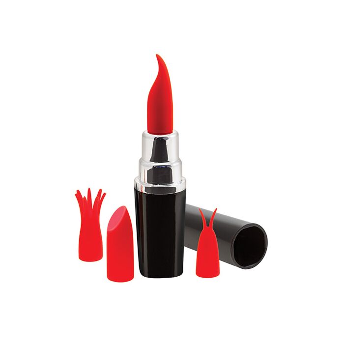 LIPSTICK VIBRATOR - BLACK/RED LIPSTICK VIBRATOR - BLACK/RED