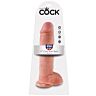Dildo King Cock 11 con testículos y fuerte ventosa.