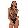 Body Lace LJ Escote Halter con Encaje Floral