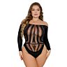 Cuerpo Lencería Lace Tallas Plus con Espalda Abierta