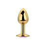 Plug anal Toosh Metal Small con piedra roja Rosa