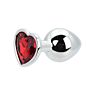 Plug anal Toosh Heart Shaped Silver con base joya