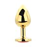 Plug anal Toosh Metal Large con base joya Rojo
