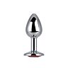 Plug anal Toosh Metal Small con piedra roja Rojo