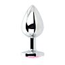 Plug anal Toosh Metal Large con base joya Rosa