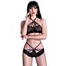 Sujetador y Panties Chilirose CR 4428 Negro Elegante