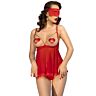 Babydoll Rojo Chilirose CR 4715 Sensualidad Única