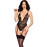Body Chilirose CR 4722 Crotchless Negro Elegante