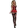Conjunto Sexy Livco Corsetti Red Rose Corsé L/XL