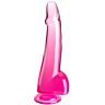 Dildo King Cock 19cm Rosa Realista con Testículos